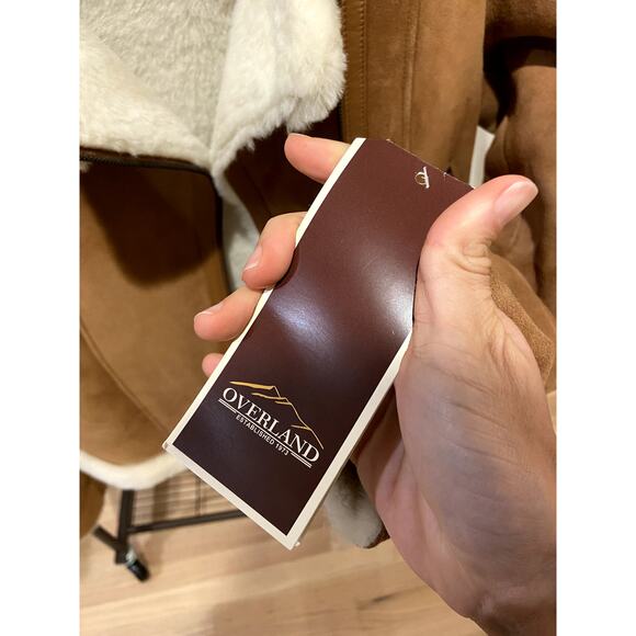 Overland Sonia Sheepskin Moto Jacket size S small - Picture 5 of 9